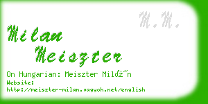 milan meiszter business card